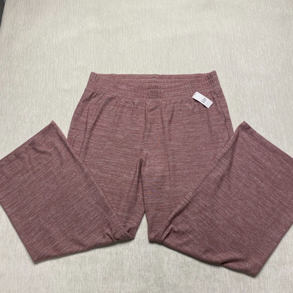 Gap Softspun Sleep Pajama Pants Womens XL Purple Mauve Smoke Wide-Leg High Rise